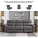 Next-Gen DuraPella Slate Performance Fabric Modular 105" Power Reclining Sofa