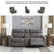 Next-Gen DuraPella Slate Performance Fabric Modular Power Reclining Console Loveseat