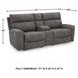 Next-Gen DuraPella Slate Performance Fabric Modular Power Reclining Console Loveseat
