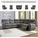 Next-Gen DuraPella Slate 5 Piece Performance Fabric Power Reclining Sectional