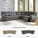 Next-Gen DuraPella Slate 6 Piece Performance Fabric Power Reclining Sectional