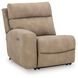 Next Gen Durapella Sand 4 Piece Modular Zero Gravity Power Reclining Sectional with Power Headrest and USB Charging