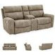 Next-Gen DuraPella Sand Performance Fabric Modular Power Reclining Console Loveseat