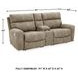 Next-Gen DuraPella Sand Performance Fabric Modular Power Reclining Console Loveseat