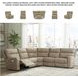 Next-Gen DuraPella Sand 5 Piece Performance Fabric Power Reclining Sectional
