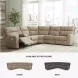 Next-Gen DuraPella Sand 5 Piece Performance Fabric Power Reclining Sectional