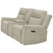 Kennett Ivory 70" Power Reclining Loveseat with USB Charging