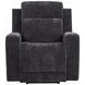 Kennett Dark Gray Power Recliner with USB Charging
