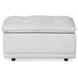 Haven White Rectangular Ottoman