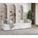 Haven White 3 Piece Modular Sectional with Ottoman