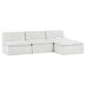 Haven White 4 Piece Modular Sectional with Ottoman