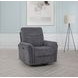 Adler Charcoal Gray Swivel Glider Power Recliner with USB Charging