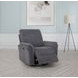 Adler Charcoal Gray Swivel Glider Power Recliner with USB Charging