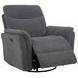 Adler Charcoal Gray Swivel Glider Power Recliner with USB Charging