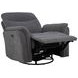 Adler Charcoal Gray Swivel Glider Power Recliner with USB Charging