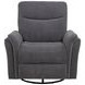 Adler Charcoal Gray Swivel Glider Power Recliner with USB Charging