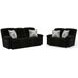 Comet Black Lay Flat Power Reclining Living Room Set with USB Charging