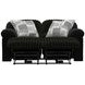Comet Black 60" Lay Flat Power Reclining Loveseat with USB Charging