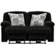 Comet Black 60" Lay Flat Power Reclining Loveseat with USB Charging