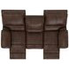 Stetson Walnut 91" Lay Flat Power Reclining Sofa with USB Charging