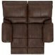 Stetson Walnut 65" Lay Flat Power Reclining Loveseat with USB Charging