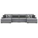 Bealton Salt and Pepper 4 Piece Sectional with Double Chaise