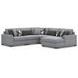 Bealton Salt and Pepper 5 Piece Sectional with RAF Chaise