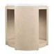 Limestone Light Brown and White Volakas Stone Top Side Table