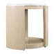 Limestone Light Brown and White Volakas Stone Top Side Table