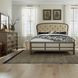 Americana Farmhouse Dusty Taupe and Black 9 Drawer Dresser with Mirror