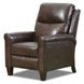 Pep Talk Chocolate Leather Power Recliner and USB Charging with Nailhead Trim