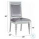 Maverick Fabric and Platinum Side Chair Set of 2