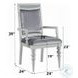 Maverick Fabric and Platinum Arm Chair Set of 2