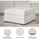 Chessington Ivory Oversized Accent Ottoman