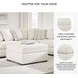 Chessington Ivory Oversized Accent Ottoman