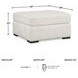 Chessington Ivory Oversized Accent Ottoman
