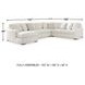 Chessington Ivory 4 Piece Sectional with LAF Chaise