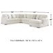 Chessington Ivory 4 Piece Sectional with RAF Chaise