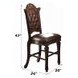 Vendome Brown Upholstered Counter Height Chair with Nailhead Trim Set of 2
