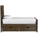 Dovetail Taupe Twin Storage Panel Bed