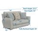 Chappy Linen Power Lay Flat Reclining Loveseat
