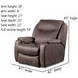 Hercules Bombshell Mocha Power Recliner with Heat and Massage
