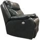 Hercules Black Leather Power Recliner with USB Charging