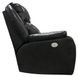 Hercules Black Leather Power Recliner with USB Charging