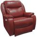 Hercules Crimson Leather Power Recliner with USB Charging