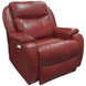 Hercules Crimson Leather Power Recliner with USB Charging