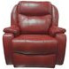 Hercules Crimson Leather Power Recliner with USB Charging