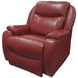 Hercules Crimson Leather Power Recliner with USB Charging