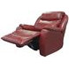 Hercules Crimson Leather Power Recliner with USB Charging
