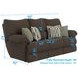 Lenny Chocolate 90" Power Lay Flat Reclining Sofa
